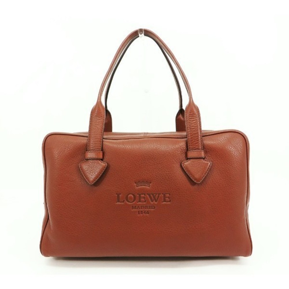 LOEWE Heritage Double Handle Boston bag brown